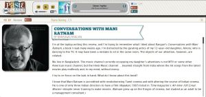 Book review for Paste - Conversations with Mani Ratnam 1